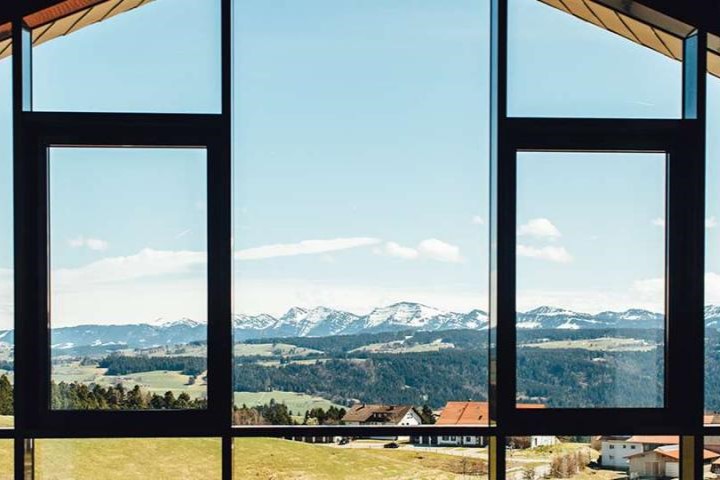 Ausblick aus dem Wellnessbereich des Hotel Edita